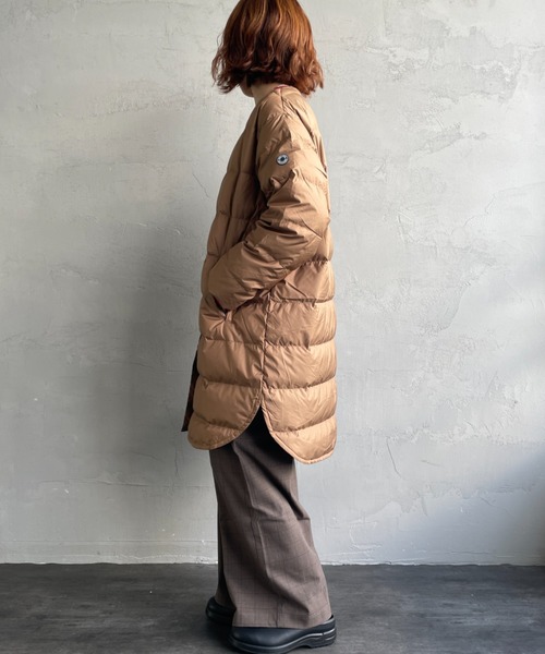 ORCIVAL/オーシバル] ラウンドネック ロング ダウンコート（ダウン