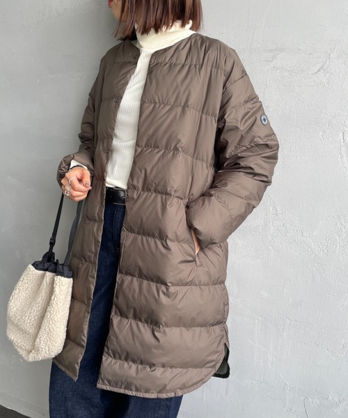 ORCIVAL（オーシバル）の「[ORCIVAL/オーシバル] ラウンドネック ロング ダウンコート（ダウンジャケット/コート・レディース・ブラック/オリーブ/キャメル・2）」の19枚目の写真