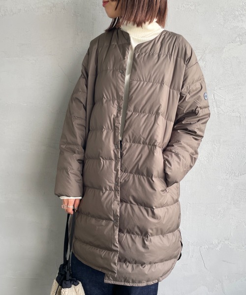 ORCIVAL（オーシバル）の「[ORCIVAL/オーシバル] ラウンドネック ロング ダウンコート（ダウンジャケット/コート・レディース・ブラック/オリーブ/キャメル・2）」の20枚目の写真