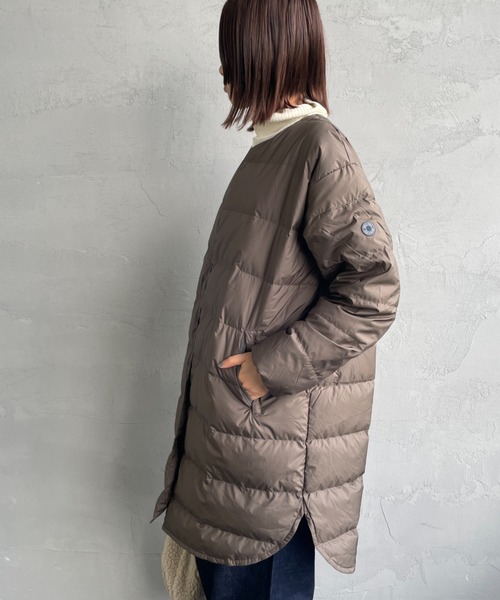 ORCIVAL（オーシバル）の「[ORCIVAL/オーシバル] ラウンドネック ロング ダウンコート（ダウンジャケット/コート・レディース・ブラック/オリーブ/キャメル・2）」の21枚目の写真