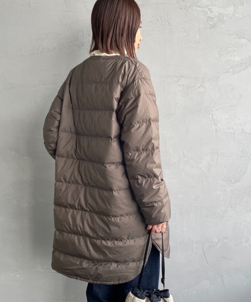 ORCIVAL（オーシバル）の「[ORCIVAL/オーシバル] ラウンドネック ロング ダウンコート（ダウンジャケット/コート・レディース・ブラック/オリーブ/キャメル・2）」の22枚目の写真
