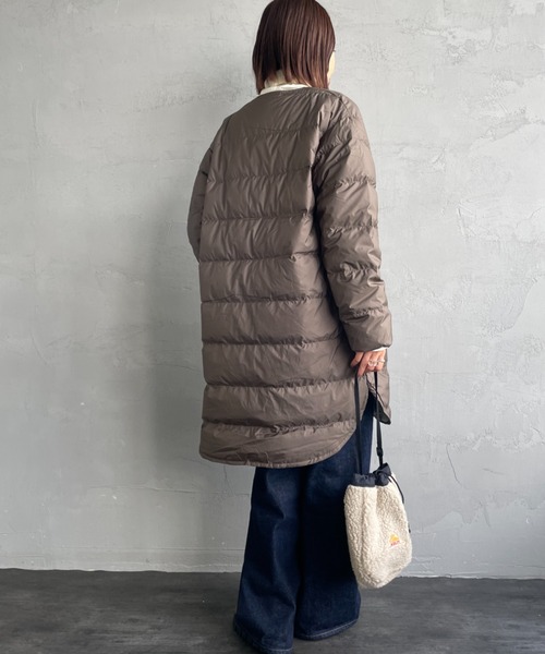 ORCIVAL/オーシバル] ラウンドネック ロング ダウンコート（ダウン