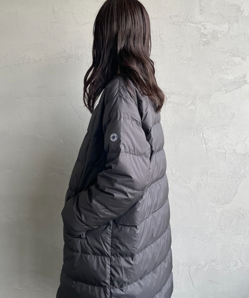 ORCIVAL（オーシバル）の「[ORCIVAL/オーシバル] ラウンドネック ロング ダウンコート（ダウンジャケット/コート・レディース・ブラック/オリーブ/キャメル・2）」の10枚目の写真