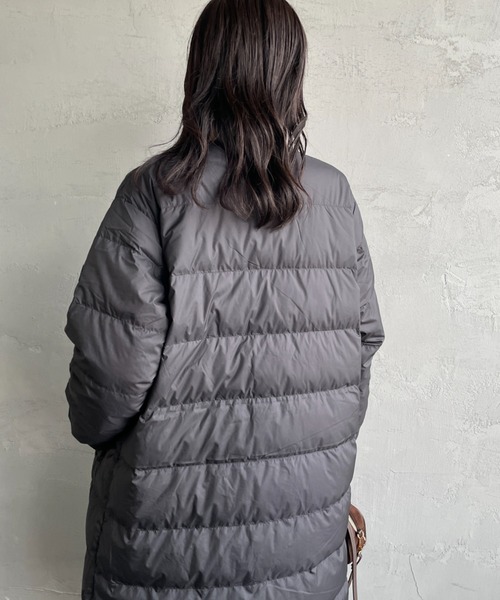 ORCIVAL（オーシバル）の「[ORCIVAL/オーシバル] ラウンドネック ロング ダウンコート（ダウンジャケット/コート・レディース・ブラック/オリーブ/キャメル・2）」の11枚目の写真