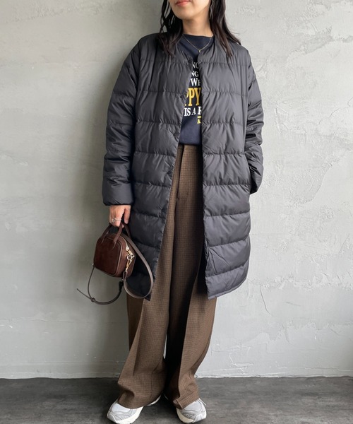 ORCIVAL（オーシバル）の「[ORCIVAL/オーシバル] ラウンドネック ロング ダウンコート（ダウンジャケット/コート・レディース・ブラック/オリーブ/キャメル・2）」の12枚目の写真