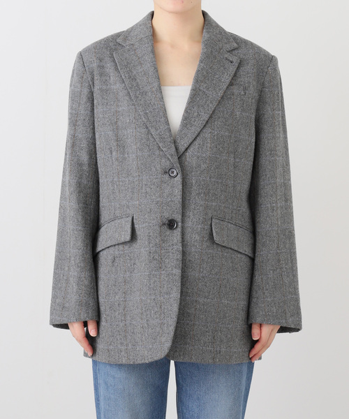 SLOBE IENA（スローブイエナ）の「チェックBIGジャケット（テーラードジャケット・レディース・グレー/ブラウン・FREE）」の20枚目の写真