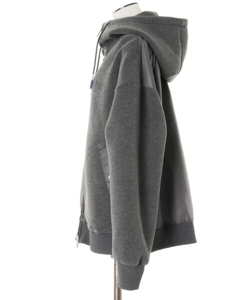 セール】FABRIC MIX WZIP HOODIE / バイカラーミックスダブルジップ