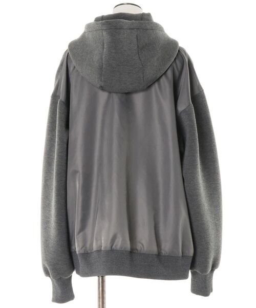 セール】FABRIC MIX WZIP HOODIE / バイカラーミックスダブルジップ