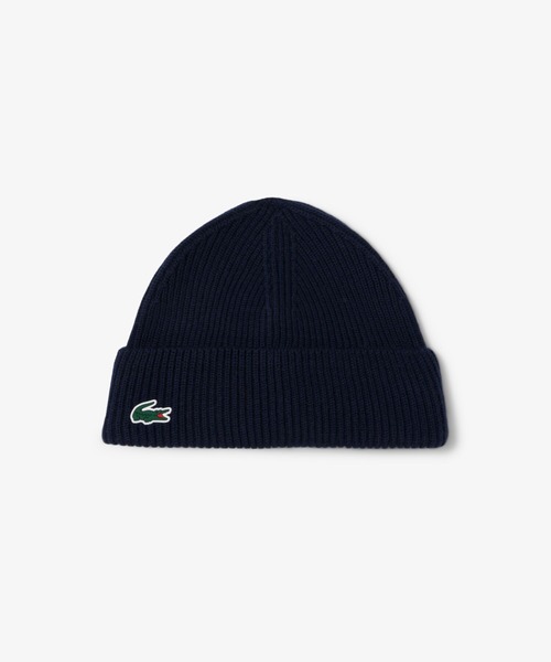 LACOSTE(ラコステ)の「フリースライニングリブニットゴルフビーニー(ニットキャップ/ビーニー・メンズ・ネイビー・FREE)」の2枚目の写真