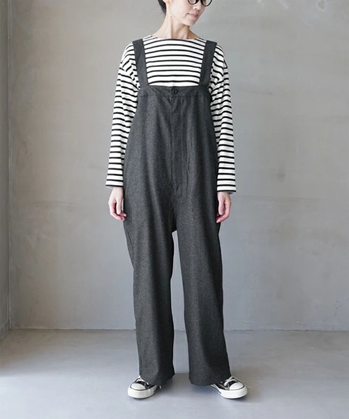 solamonat poche（ソラモナポッシェ）の「ウールサスペンダーオーバーオール（その他パンツ・レディース・ブラック/チャコールグレー/ライトグレー・2.0）」の11枚目の写真
