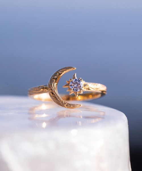 IRIEBEACH(アイリービーチ)の「sun and moon ring/【ハワイアンジュエリー】【サージカルステンレス】【金属アレルギー対応】【IRIEBEACH / アイリービーチ】つけっぱなしOK(リング・レディース・シルバー/ゴールド/ピンク・FREE)」の2枚目の写真