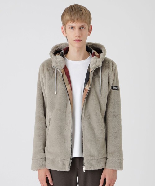 BLACK LABEL CRESTBRIDGE(ブラックレーベル・クレストブリッジ)の「【10th ANNIVERSARY】プレミアムシャギーパーカー(パーカー・メンズ・ベージュ系その他3/ブラック・L/M/XL/S)」の2枚目の写真