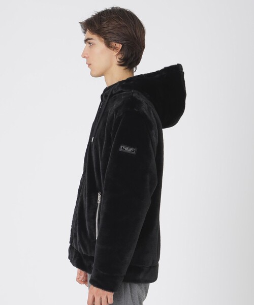 BLACK LABEL CRESTBRIDGE(ブラックレーベル・クレストブリッジ)の「【10th ANNIVERSARY】プレミアムシャギーパーカー(パーカー・メンズ・ベージュ系その他3/ブラック・L/M/XL/S)」の5枚目の写真