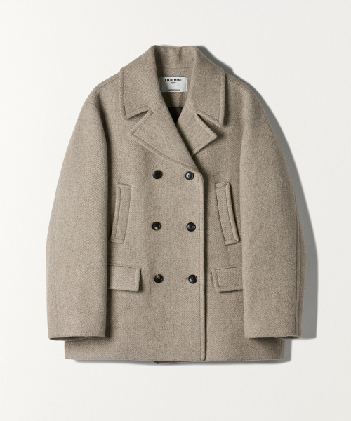 TTUDEMENT(トュードメント)の「WOOL BLENDED PEACOAT MOCHA(チェスターコート・レディース・その他・MEDIUM/SMALL)」の2枚目の写真