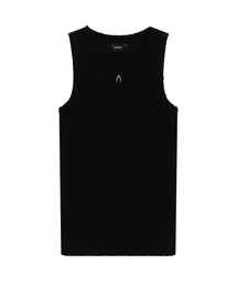 Distressed Logo Sleeveless (Black)