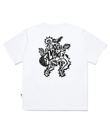 エックスレイラックプリントオーバーサイズ半袖Tシャツホワイト
