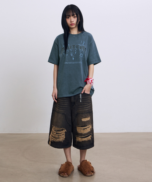 F.ILLUMINATE（フィルミネイト）の「ジョディアックグラフィックTシャツ-ブラウン（Tシャツ/カットソー・レディース・その他・SMALL/MEDIUM/LARGE）」の5枚目の写真
