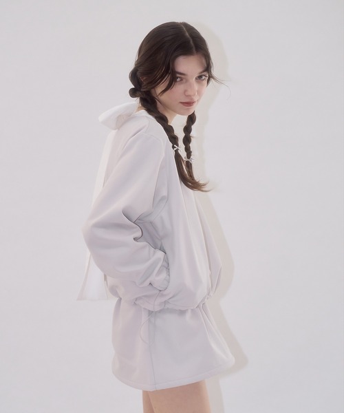 mieya mieya(ミーヤミーヤ)の「【mieya mieya】”FONDANT” NYLON PO /ナイロンプルオーバー(その他トップス・レディース・ピンク/グレー・FREE)」の17枚目の写真