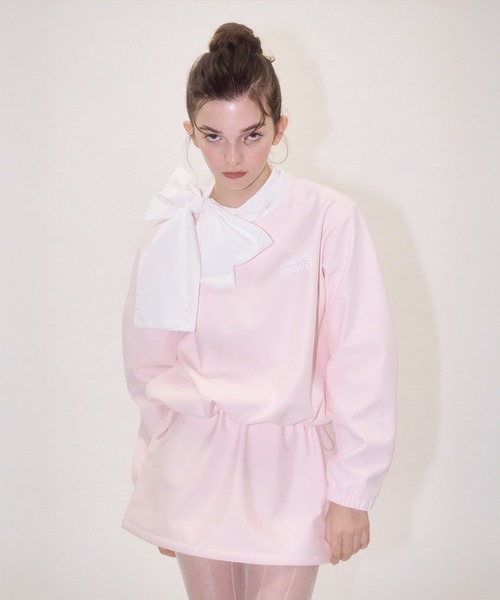 mieya mieya(ミーヤミーヤ)の「【mieya mieya】”FONDANT” NYLON PO /ナイロンプルオーバー(その他トップス・レディース・ピンク/グレー・FREE)」の6枚目の写真