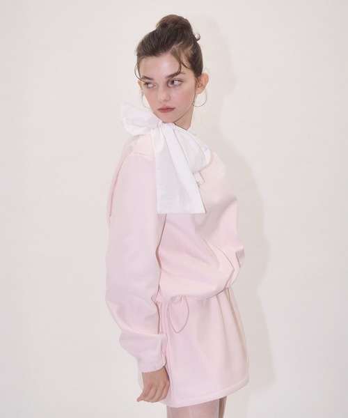 mieya mieya(ミーヤミーヤ)の「【mieya mieya】”FONDANT” NYLON PO /ナイロンプルオーバー(その他トップス・レディース・ピンク/グレー・FREE)」の9枚目の写真