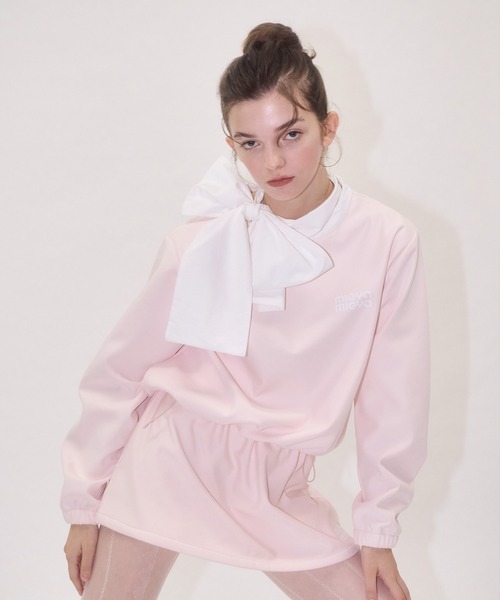 mieya mieya(ミーヤミーヤ)の「【mieya mieya】”FONDANT” NYLON PO /ナイロンプルオーバー(その他トップス・レディース・ピンク/グレー・FREE)」の11枚目の写真