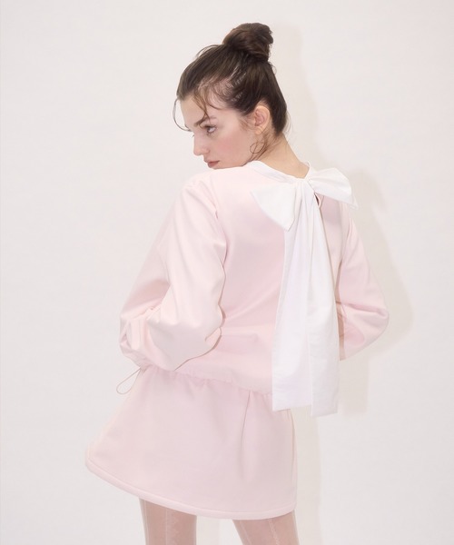 mieya mieya(ミーヤミーヤ)の「【mieya mieya】”FONDANT” NYLON PO /ナイロンプルオーバー(その他トップス・レディース・ピンク/グレー・FREE)」の8枚目の写真