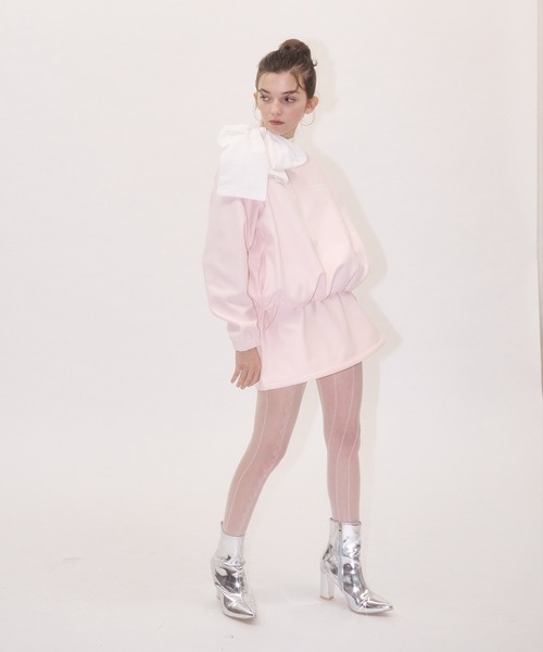 mieya mieya(ミーヤミーヤ)の「【mieya mieya】”FONDANT” NYLON PO /ナイロンプルオーバー(その他トップス・レディース・ピンク/グレー・FREE)」の13枚目の写真
