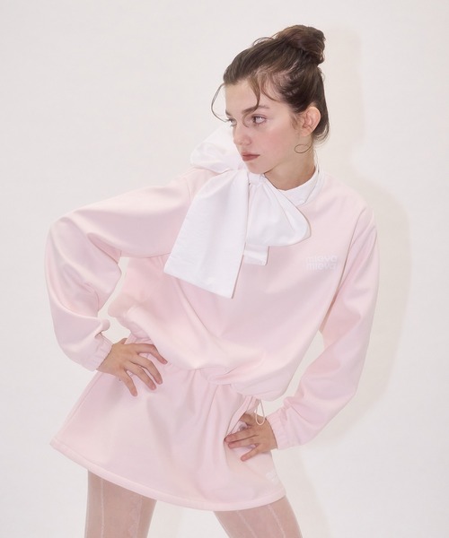 mieya mieya(ミーヤミーヤ)の「【mieya mieya】”FONDANT” NYLON PO /ナイロンプルオーバー(その他トップス・レディース・ピンク/グレー・FREE)」の5枚目の写真