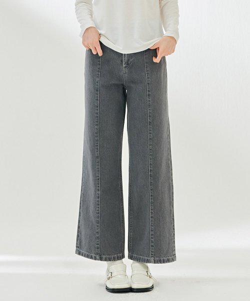 CHASECULT(チェイスカルト)の「レディース グレー ワイドデニムパンツ-DARG2365B02(デニムパンツ・レディース・ライトグレー・64/67/70)」の1枚目の写真