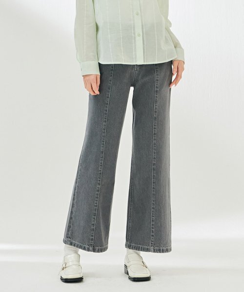 CHASECULT(チェイスカルト)の「レディース グレー ワイドデニムパンツ-DARG2365B02(デニムパンツ・レディース・ライトグレー・64/67/70)」の2枚目の写真