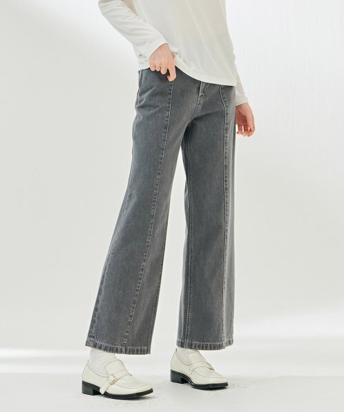 CHASECULT(チェイスカルト)の「レディース グレー ワイドデニムパンツ-DARG2365B02(デニムパンツ・レディース・ライトグレー・64/67/70)」の4枚目の写真