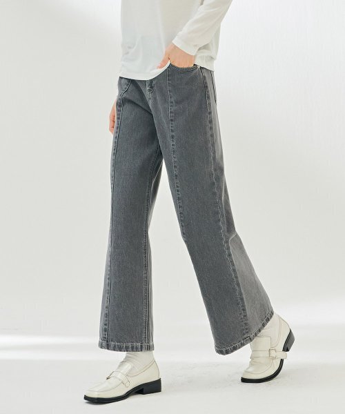 CHASECULT(チェイスカルト)の「レディース グレー ワイドデニムパンツ-DARG2365B02(デニムパンツ・レディース・ライトグレー・64/67/70)」の5枚目の写真