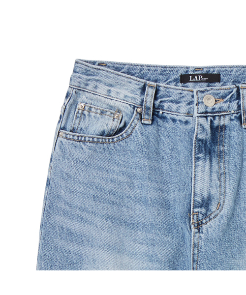 LAP（ラップ）の「インディゴウォッシング日付フィットデニムパンツAR2DP442（デニムパンツ・レディース・ダークブルー・SMALL/MEDIUM）」の2枚目の写真