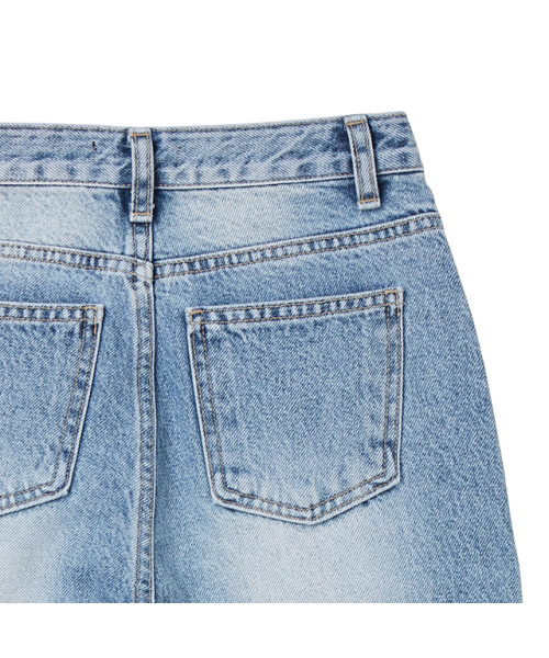 LAP（ラップ）の「インディゴウォッシング日付フィットデニムパンツAR2DP442（デニムパンツ・レディース・ダークブルー・SMALL/MEDIUM）」の3枚目の写真
