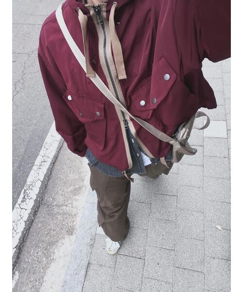 FRIZMWORKS(フリズムワークス)の「SMOCK HOODED PARKA 002 _ BURGUNDY(その他アウター・レディース・その他・SMALL/MEDIUM/LARGE/X-LARGE)」の2枚目の写真