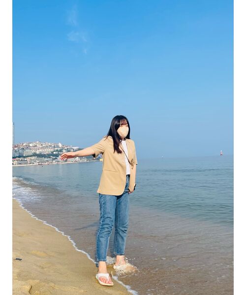 MUSINSA STANDARD WOMAN（ムシンサスタンダードウーマン）の「レディースママフィットデニムパンツ【ミディアムインディゴ】（デニムパンツ・レディース・その他・24/25/26）」の9枚目の写真