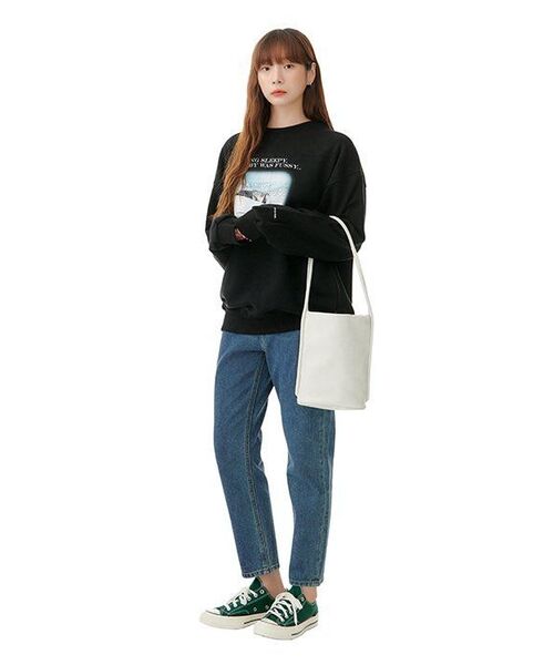 MUSINSA STANDARD WOMAN（ムシンサスタンダードウーマン）の「レディースママフィットデニムパンツ【ミディアムインディゴ】（デニムパンツ・レディース・その他・24/25/26）」の10枚目の写真