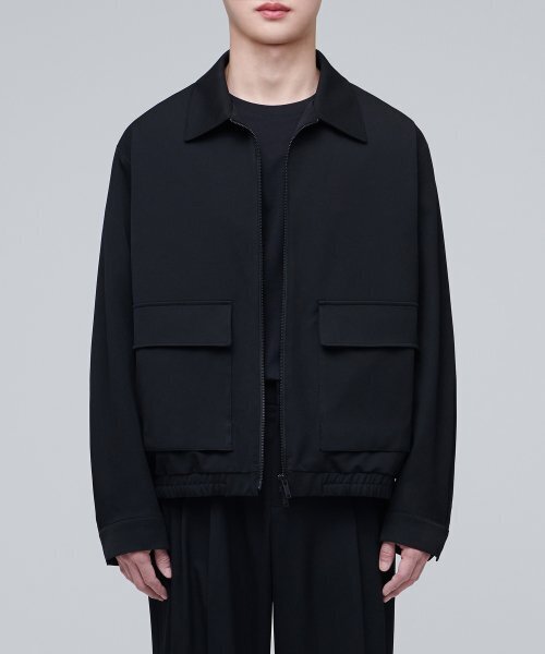 MUSINSA STANDARD（ムシンサスタンダード）の「ミニマルフライトジャケット[ブラック]（ブルゾン・メンズ・その他・MEDIUM/LARGE/X-LARGE/XX-LARGE）」の3枚目の写真