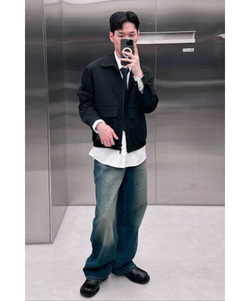 MUSINSA STANDARD（ムシンサスタンダード）の「ミニマルフライトジャケット[ブラック]（ブルゾン・メンズ・その他・MEDIUM/LARGE/X-LARGE/XX-LARGE）」の19枚目の写真