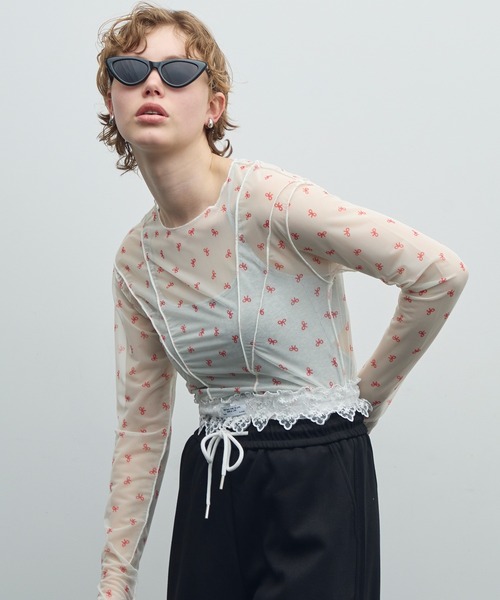 uyu.（ウユ）の「長袖カットソー（Tシャツ/カットソー・レディース・レッド・FREE）」の2枚目の写真