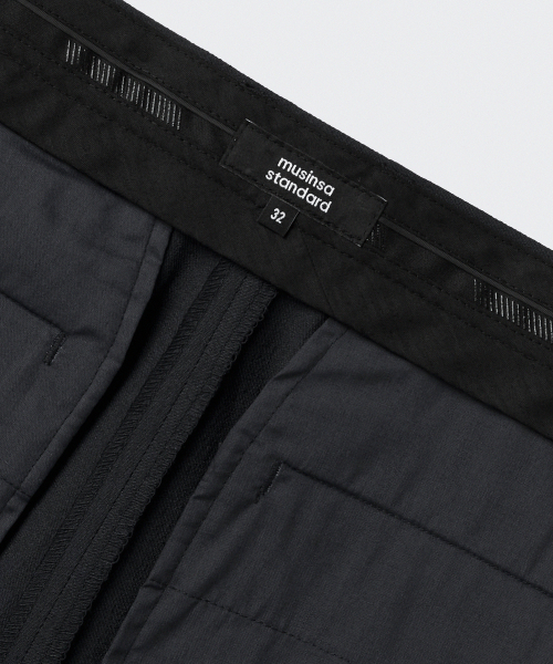 MUSINSA STANDARD（ムシンサスタンダード）の「クールタッチセミワイドヒドゥンバンディングスラックス[ブラック]（スラックス・メンズ・その他・40/38/42/36/34/32/30/31/33/26/27/28/29）」の4枚目の写真