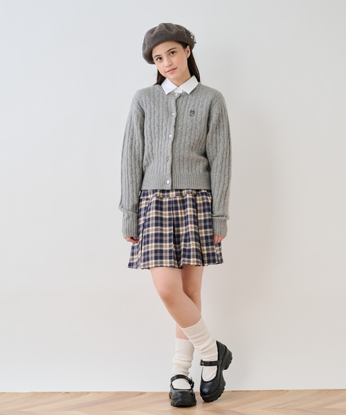 セール】多釦カーデ＋シャツセット（アンサンブル）｜pom ponette