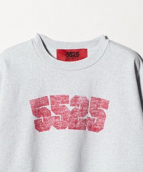 5525Gallery（ゴーゴーニーゴーギャラリー）の「【別注】 ＜5525gallery＞5525 ロゴ プリント スウェット（Tシャツ/カットソー・メンズ・ブラック/グレー系・L/M）」の4枚目の写真