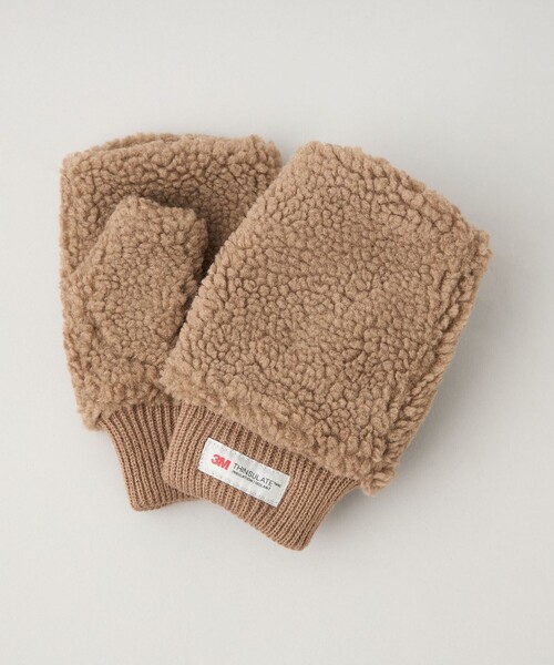 coen（コーエン）の「【ギフトにおすすめ】フィンガーレスボアグローブ（手袋・メンズ・ダークグレー/オフホワイト/ブラウン系・FREE）」の3枚目の写真