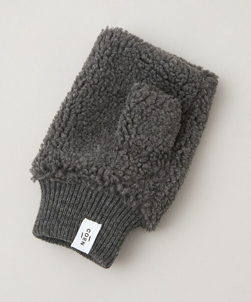 coen（コーエン）の「【ギフトにおすすめ】フィンガーレスボアグローブ（手袋・メンズ・ダークグレー/オフホワイト/ブラウン系・FREE）」の5枚目の写真