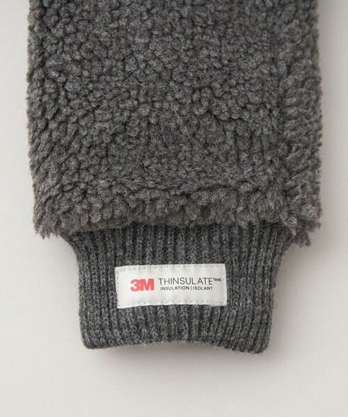 coen（コーエン）の「【ギフトにおすすめ】フィンガーレスボアグローブ（手袋・メンズ・ダークグレー/オフホワイト/ブラウン系・FREE）」の7枚目の写真