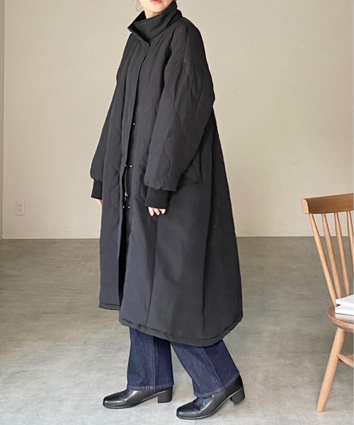 近年　デシグアル　あったかぁ〜い♪キルティングコート　真っ黒　極美品 wt3350101.jpg