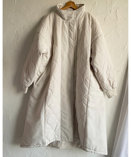 She's Closet(シーズクローゼット)の「中綿ロング丈Aラインスタンドカラー切替キルティングコート(ダウンジャケット/コート・レディース・アイボリー/カーキ/ブラック・FREE)」の10枚目の写真