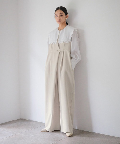 LOWRYS FARM（ローリーズファーム）の「ｄａｙｍｅオールインワン 628648（つなぎ/オールインワン・レディース・アイボリー/ネイビー・MEDIUM/LARGE）」の11枚目の写真