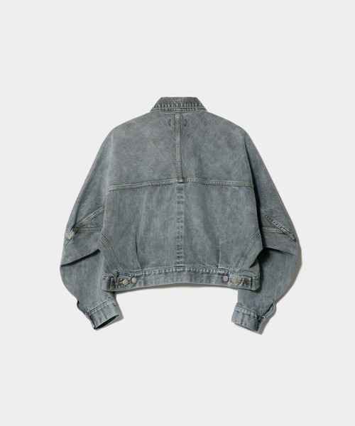 beautiful people（ビューティフルピープル）の「selvedge denim o/d  no shoulder blouson（デニムジャケット・レディース・サックスブルー/ベージュ・38/36）」の11枚目の写真